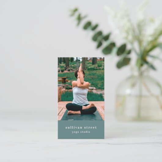 Yoga Pose Photo Yoga Studio Visitekaartje (Staand voorkant)