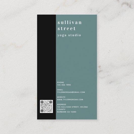 Yoga Pose Photo Yoga Studio Visitekaartje (Achterkant)