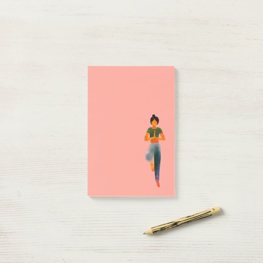 Yoga Pose Post-it® Notes (Op bureau)