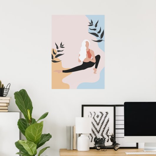 yoga pose poster (Thuiskantoor)