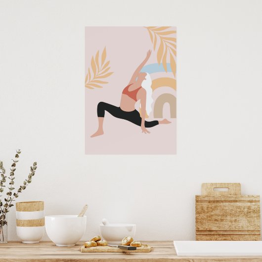 yoga pose poster (Keuken)