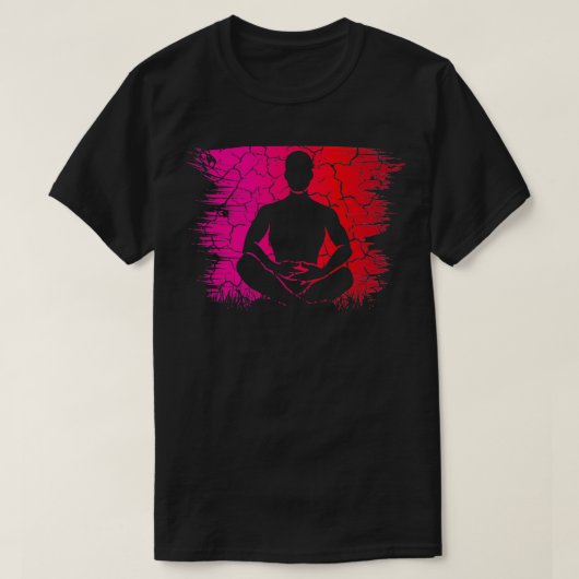 Yoga Pose Retro Sunset 11 T-shirt (Design voorkant)