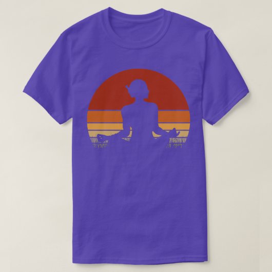 Yoga Pose Retro  Sunset 17 T-shirt (Design voorkant)