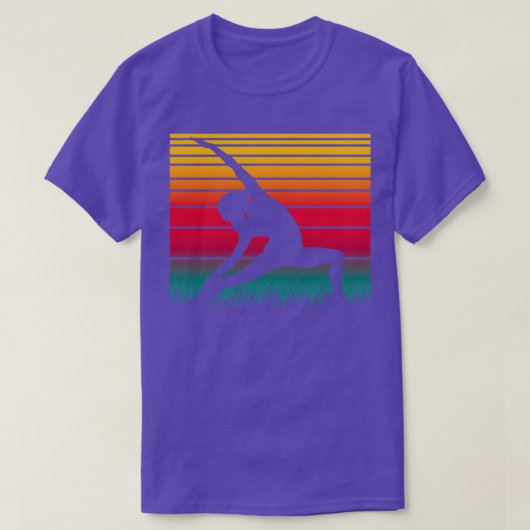 Yoga Pose Retro  Sunset 20 T-shirt (Design voorkant)