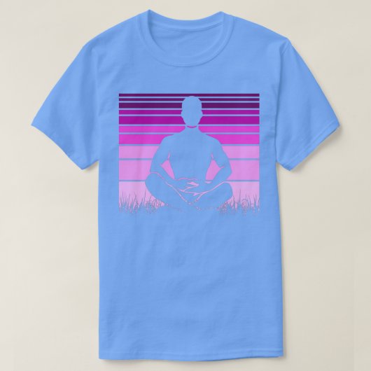 Yoga Pose Retro  Sunset 21 T-shirt (Design voorkant)