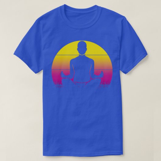 Yoga Pose Retro  Sunset 23 T-shirt (Design voorkant)