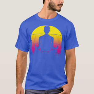 Yoga Pose Retro  Sunset 23 T-shirt