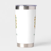 Yoga pose retro swirls name geïsoleerde drinkbeker (Links)