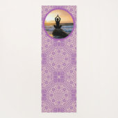 Yoga Pose Rocky Ocean Shore Sunrise patroon Yogamat (Achterkant)