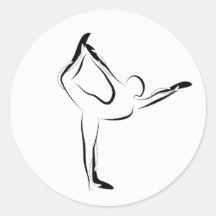 Yoga pose ronde sticker