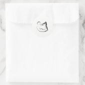 Yoga pose ronde sticker (Tas)
