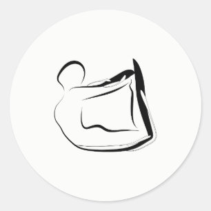 Yoga pose ronde sticker