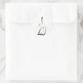Yoga pose ronde sticker (Tas)