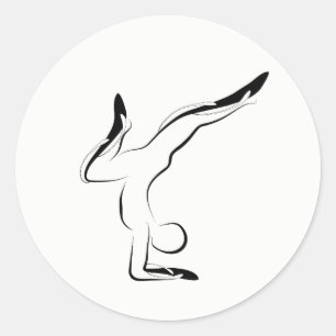 Yoga pose ronde sticker