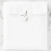 Yoga pose ronde sticker (Tas)