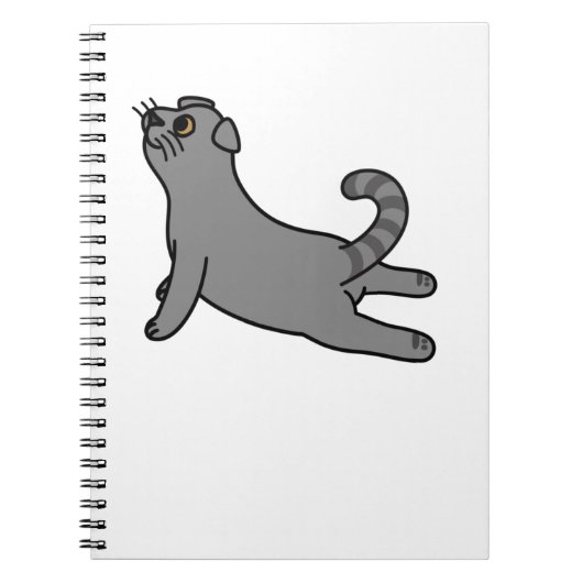 Yoga Pose Scottish Fold Cat Notitieboek (Voorkant)