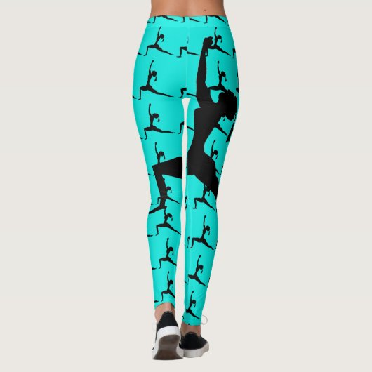 Yoga Pose Silhouette Leggings (Achterkant)