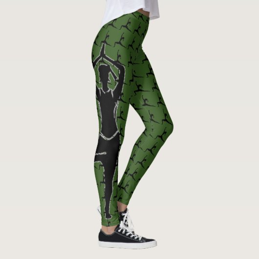 Yoga Pose Silhouette Leggings (Rechts)