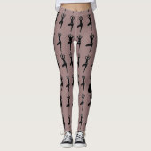 Yoga Pose Silhouette Leggings (Voorkant)