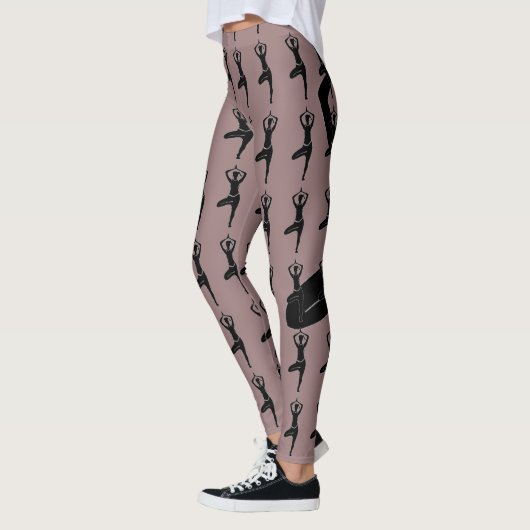 Yoga Pose Silhouette Leggings (Links)