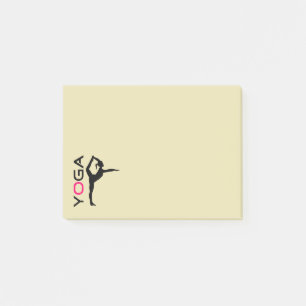 Yoga Pose Silhouette op Tan Background Post-it® Notes