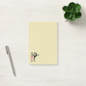 Yoga Pose Silhouette op Tan Background Post-it® Notes (Kantoor)
