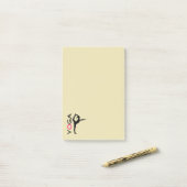 Yoga Pose Silhouette op Tan Background Post-it® Notes (Op bureau)