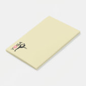 Yoga Pose Silhouette op Tan Background Post-it® Notes (Schuin)