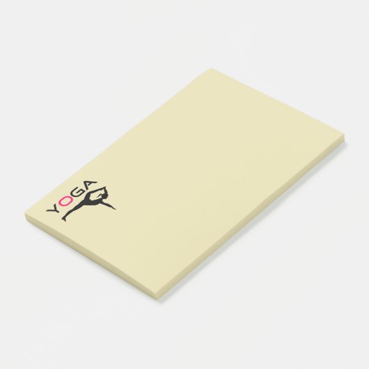 Yoga Pose Silhouette op Tan Background Post-it® Notes (Schuin)