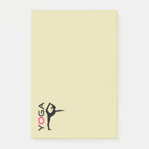 Yoga Pose Silhouette op Tan Background Post-it® Notes