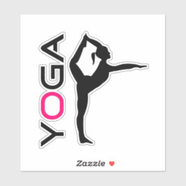 Yoga Pose Silhouette Sticker