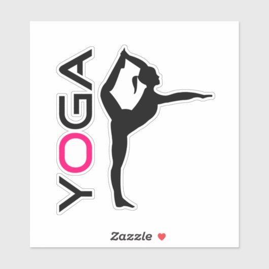 Yoga Pose Silhouette Sticker (Vel)