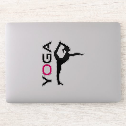 Yoga Pose Silhouette Sticker (Computer)