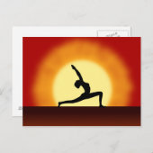 Yoga Pose Silhouette Sunrise Post Kaarten (Voorkant / Achterkant)