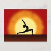 Yoga Pose Silhouette Sunrise Post Kaarten (Voorkant)