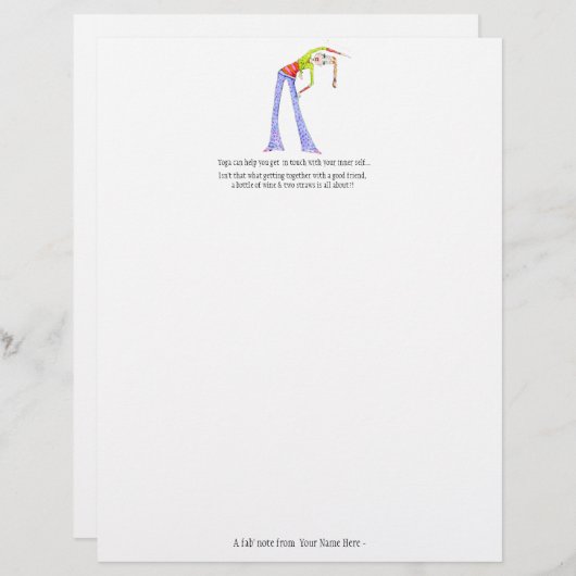 Yoga Pose Stationery (Voorkant / Achterkant)