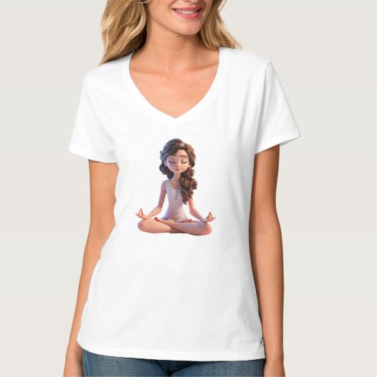 Yoga pose t-shirt (Voorkant)