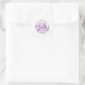 Yoga pose vierkante sticker (Tas)