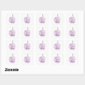 Yoga pose vierkante sticker (Vel)