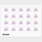 Yoga pose vierkante sticker (Vel)