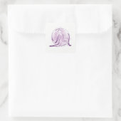 Yoga pose vierkante sticker (Tas)