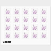 Yoga pose vierkante sticker (Vel)