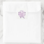Yoga pose vierkante sticker (Tas)