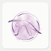 Yoga pose vierkante sticker (Voorkant)