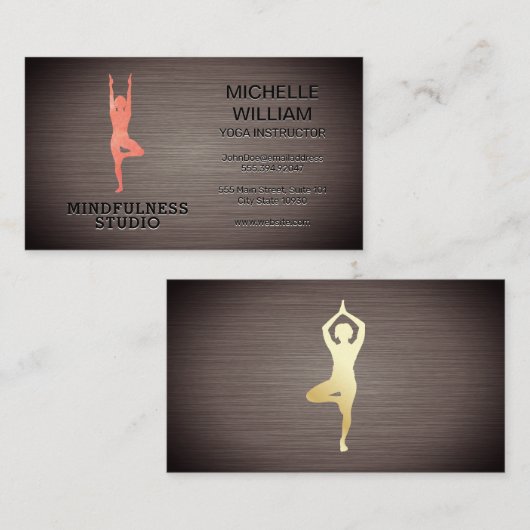 yoga pose visitekaartje (Voorkant / Achterkant)