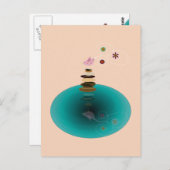 Yoga pose, vogelachtig op de rotsen briefkaart (Voorkant / Achterkant)