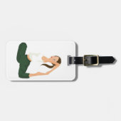 Yoga Pose Vrouw Yoga Practitioner Persoonlijk Bagagelabel (Voorkant horizontaal)