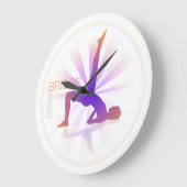 Yoga Pose Wall Clock (brug pose) Grote Klok (Hoek)