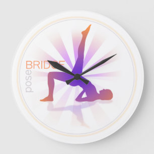 Yoga Pose Wall Clock (brug pose) Grote Klok