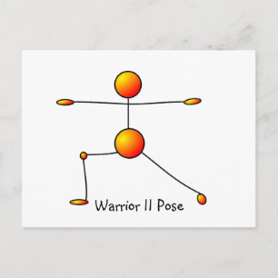 Yoga Pose - Warrior II Pose Briefkaart
